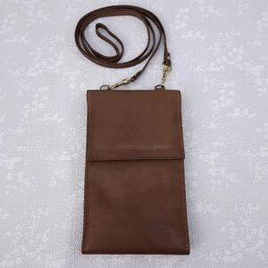Vintage ROLFS Crossbody Macro Bag Brown Leather